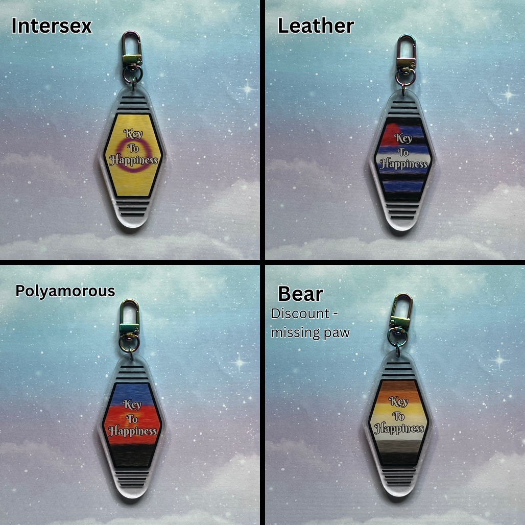 Pride Acrylic Hotel Key Keychain