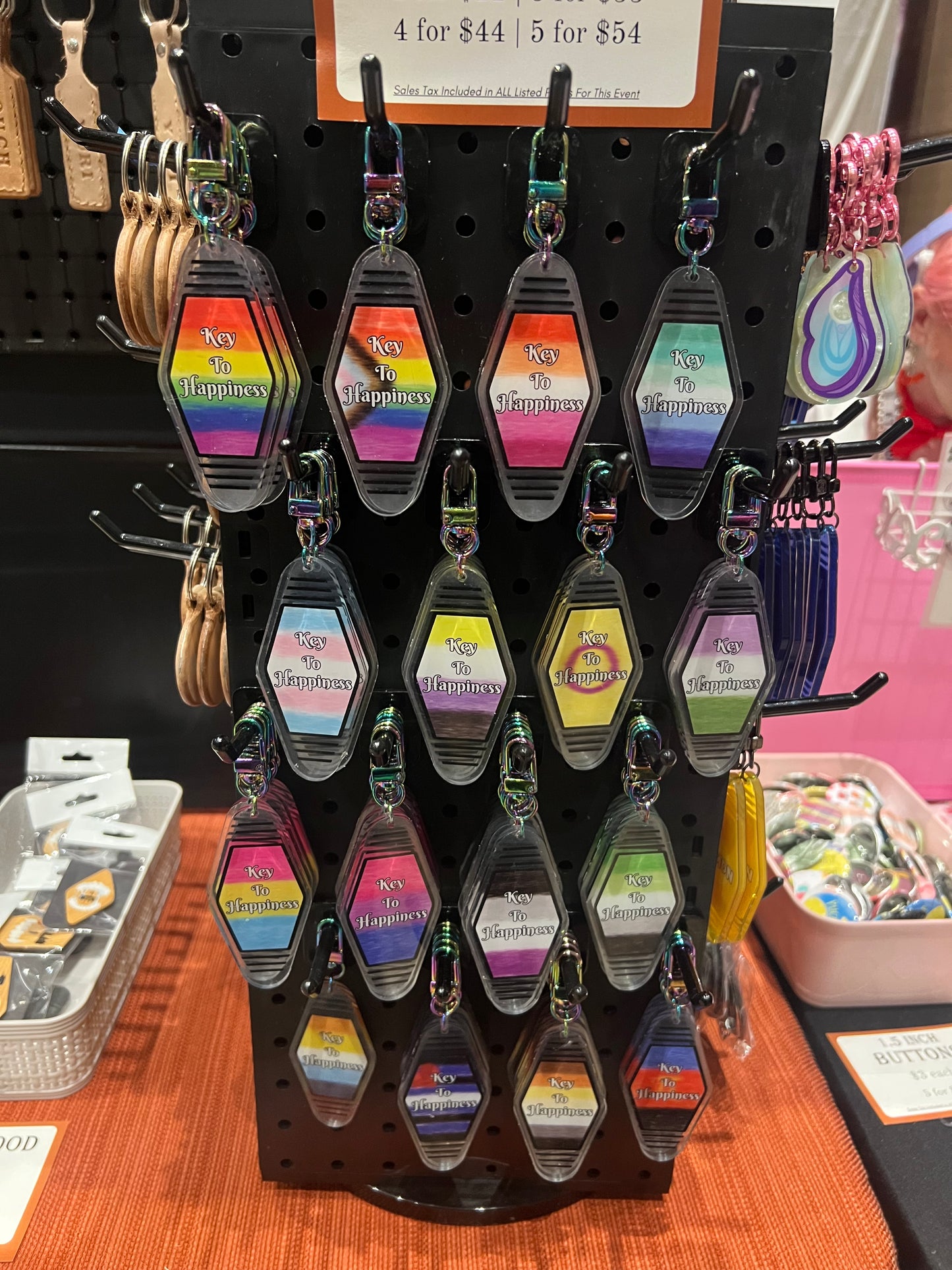 Acrylic Pride Hotel Key Keychain