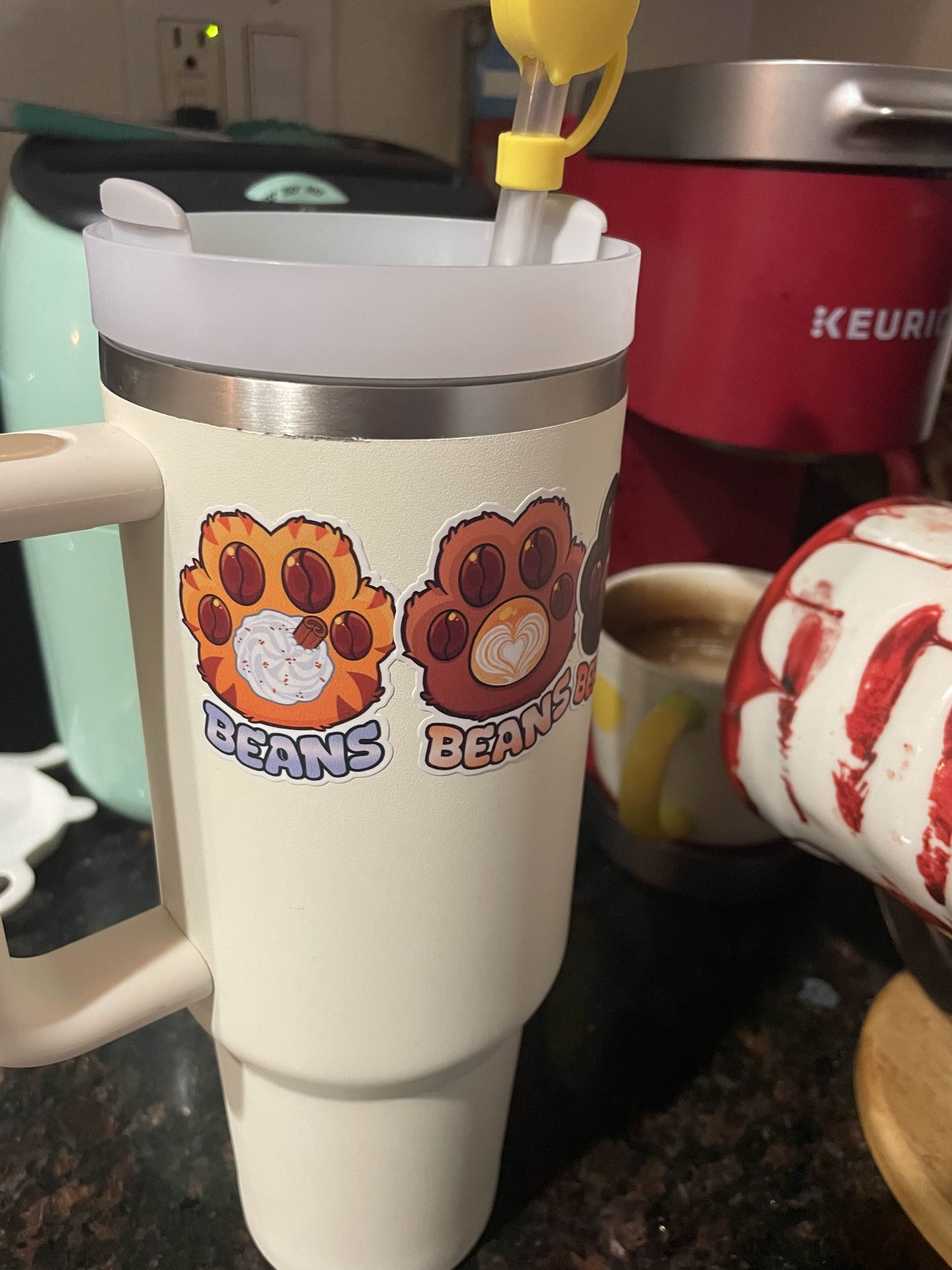 Brewed to Purrrfection Stickers