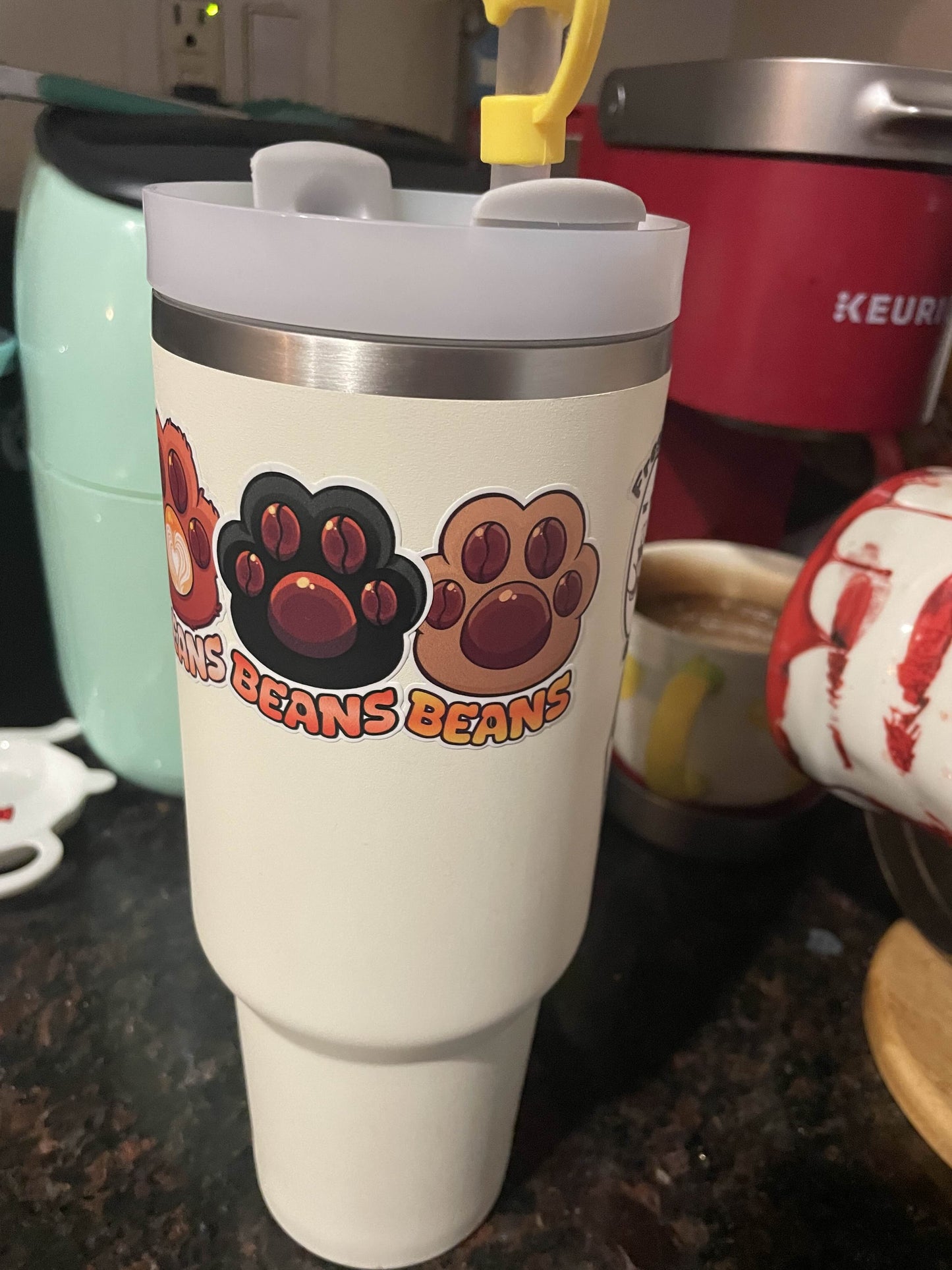 Brewed to Purrrfection Stickers