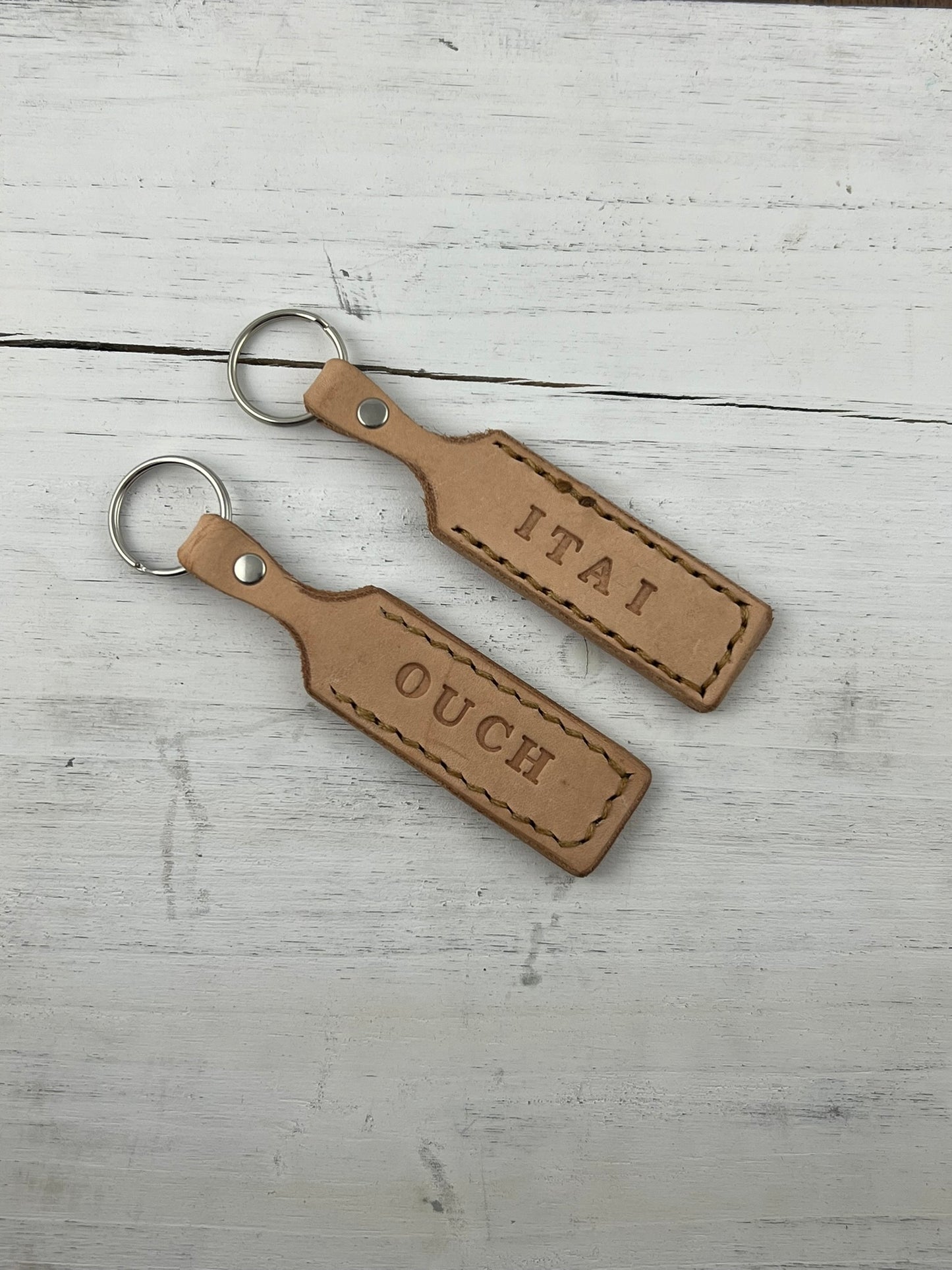 Convention Nostalgia Paddle Leather Keychain