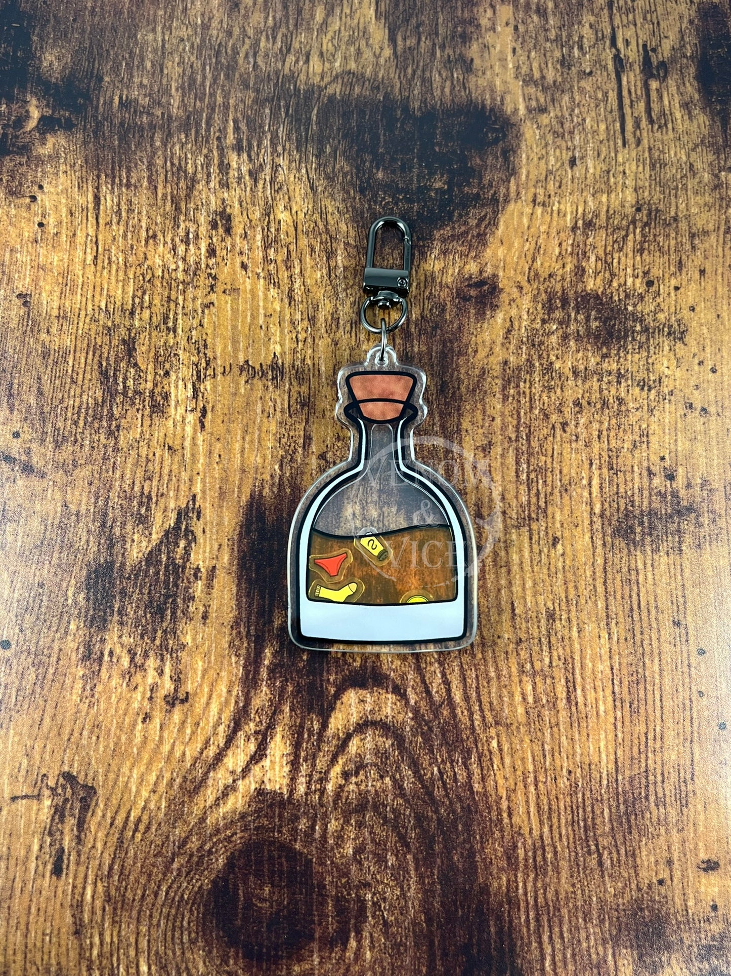 Alcoholic Acrylic Shaker Keychains