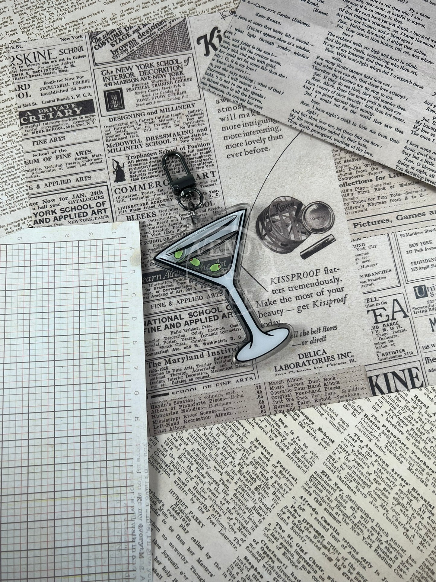 Alcoholic Acrylic Shaker Keychains
