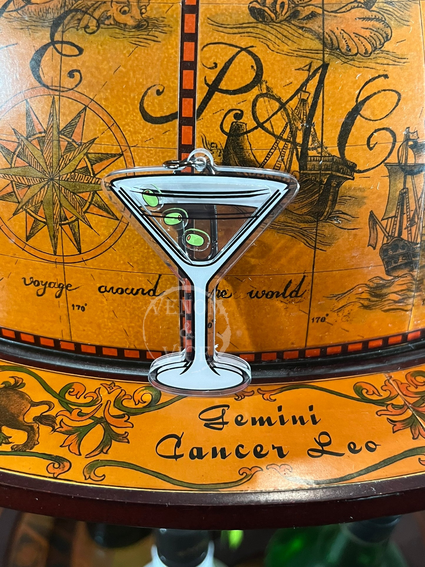 Alcoholic Acrylic Shaker Keychains