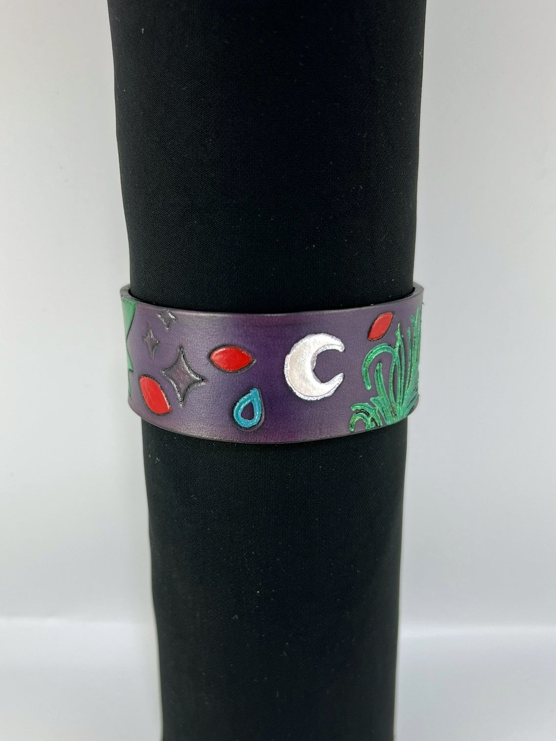 "Long May He Reign" Leather Cuff
