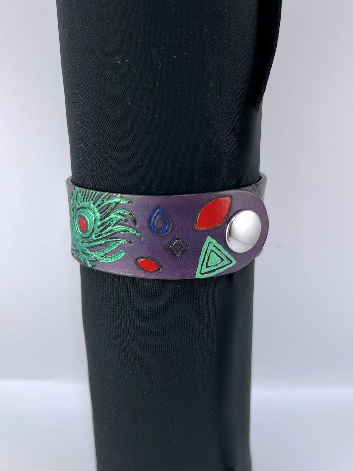 "Long May He Reign" Leather Cuff
