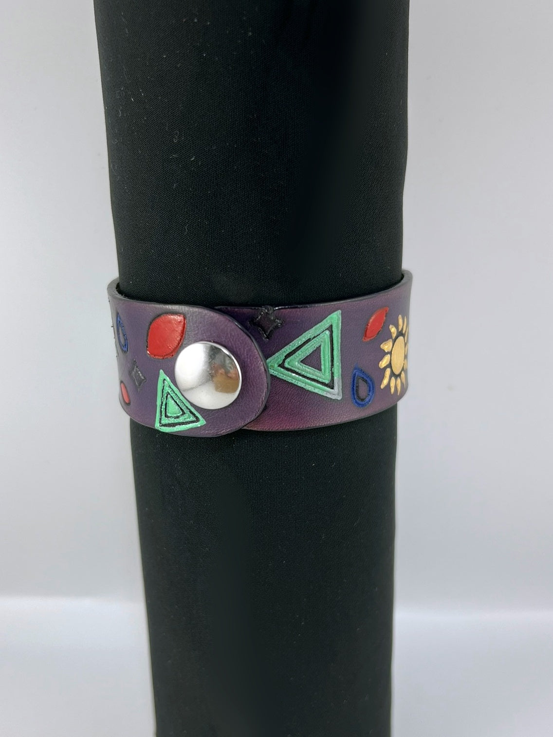 "Long May He Reign" Leather Cuff