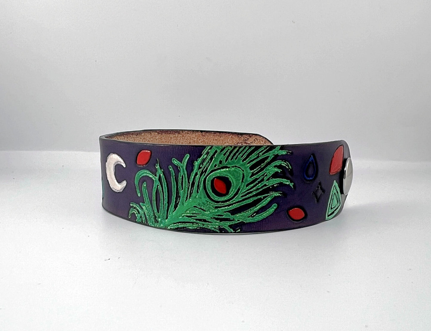 "Long May He Reign" Leather Cuff