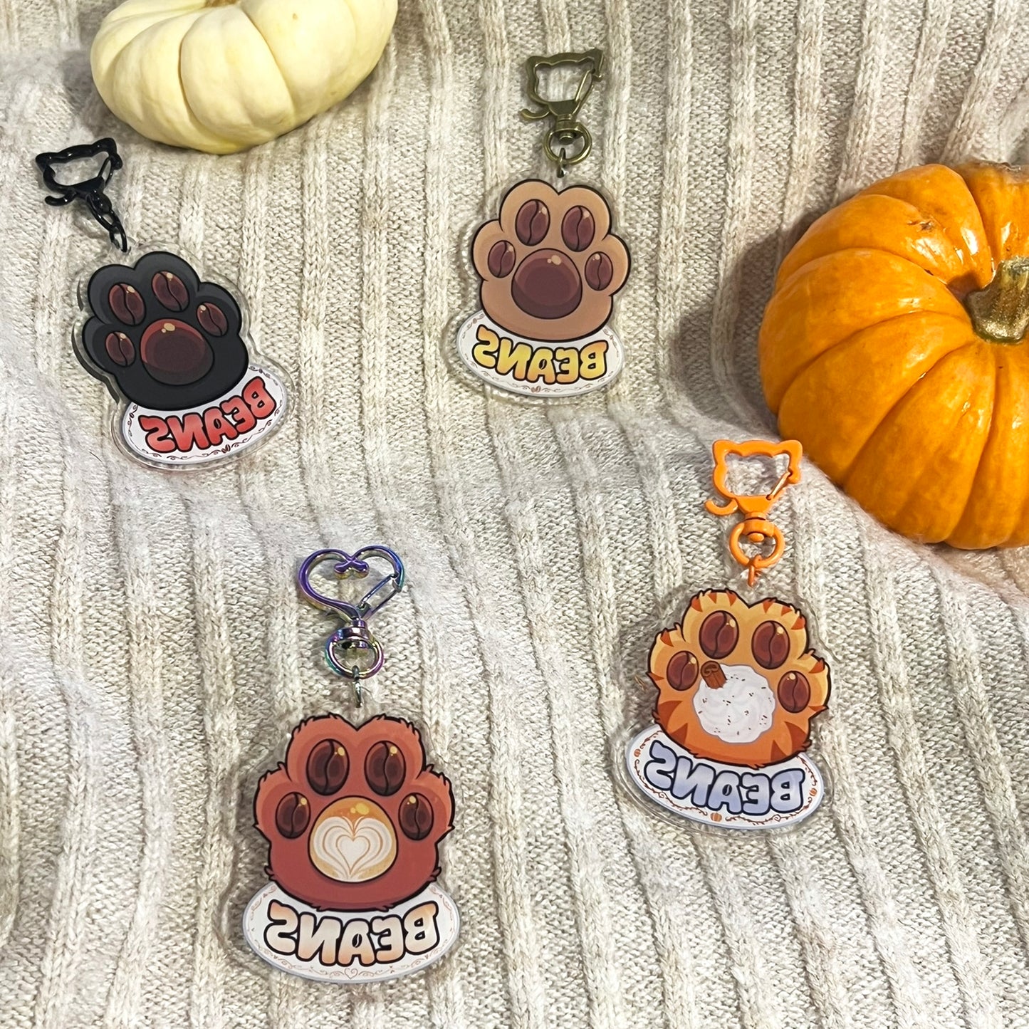(DISCOUNT) Brewed to Purrrfection Acrylic Keychains
