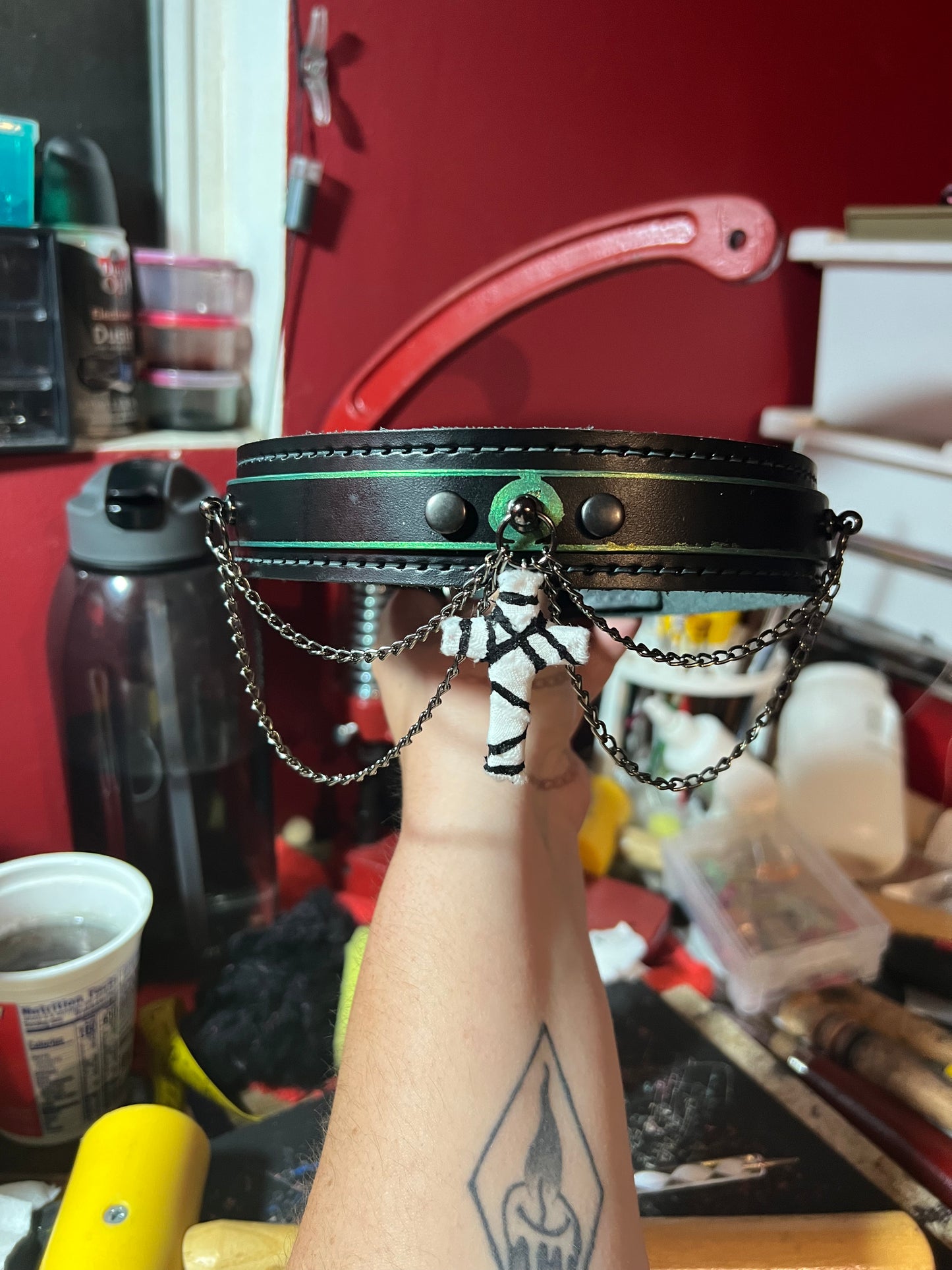 "Divine Punishment" Leather Collar