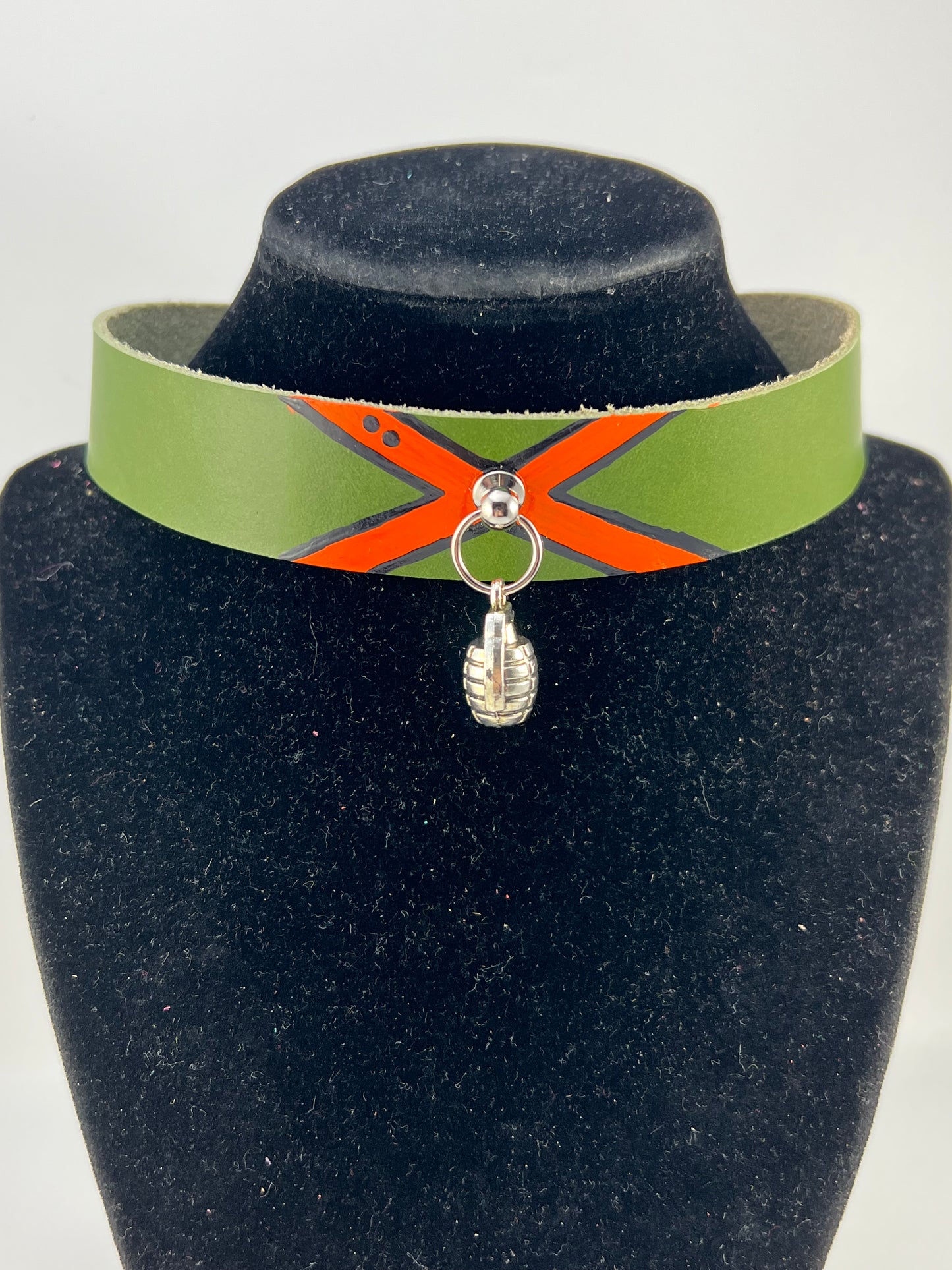"Trinitrotoluene" aka "TNT" Leather Choker