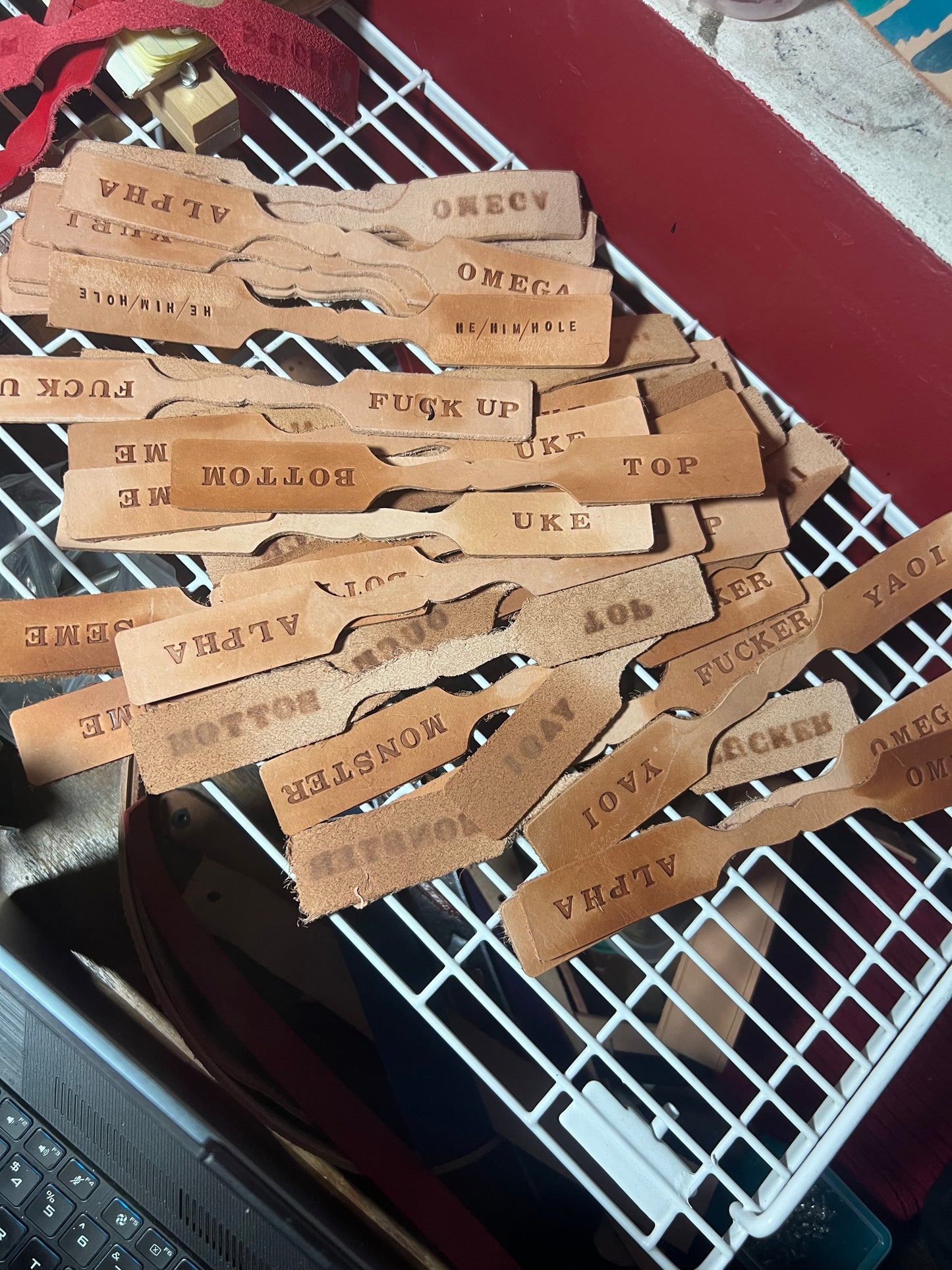 Convention Nostalgia Paddle Leather Keychain