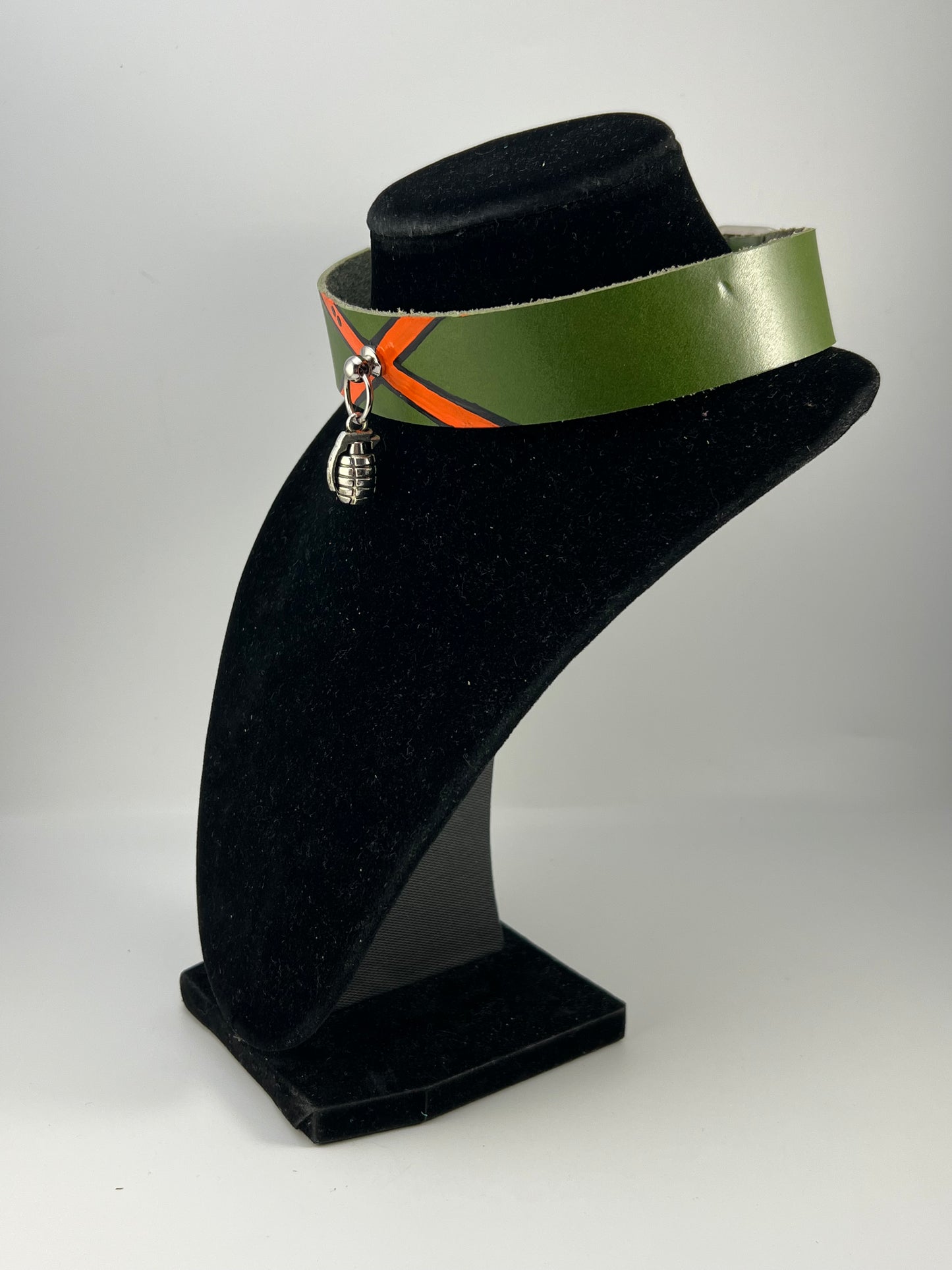 "Trinitrotoluene" aka "TNT" Leather Choker