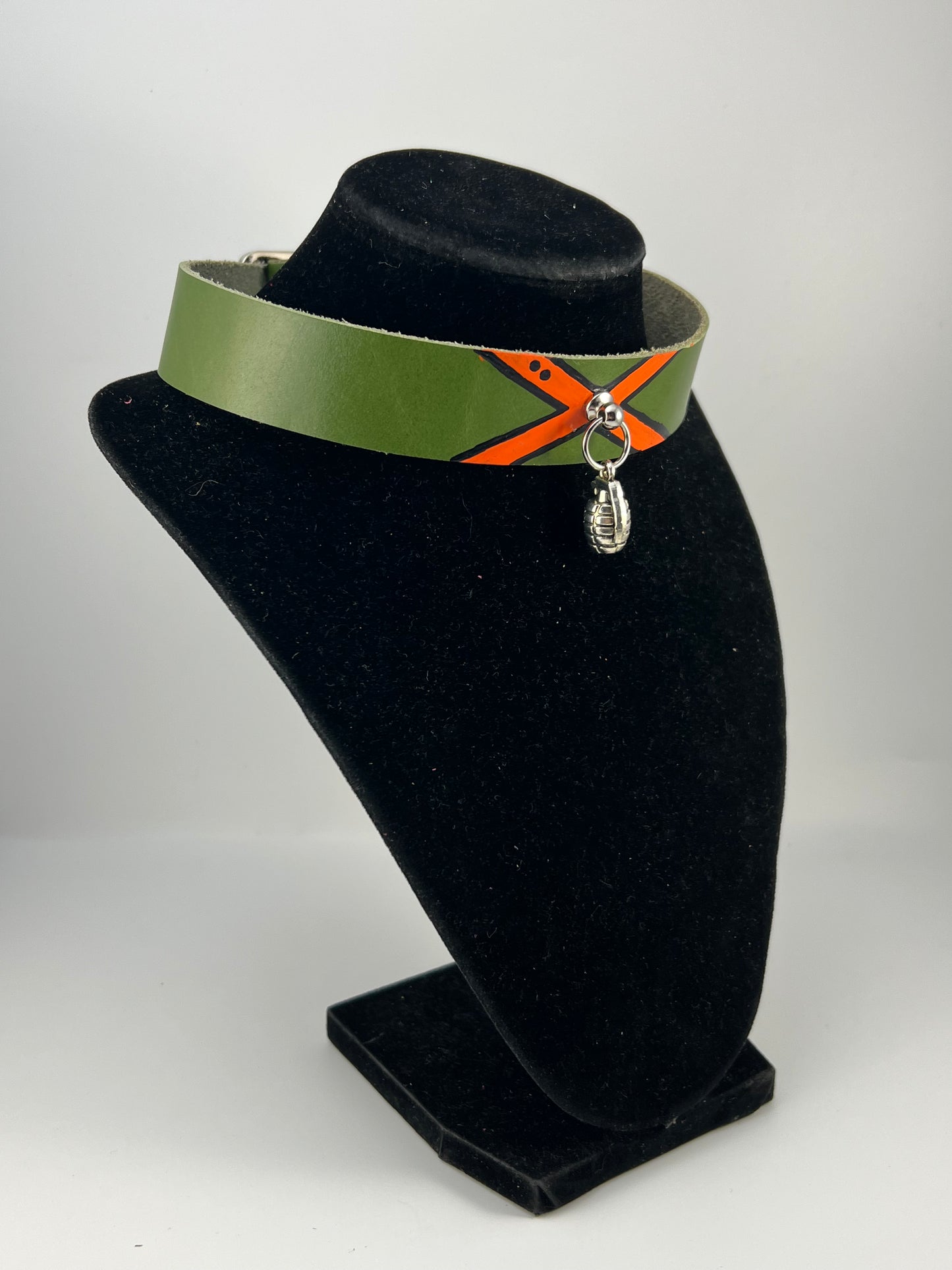 "Trinitrotoluene" aka "TNT" Leather Choker