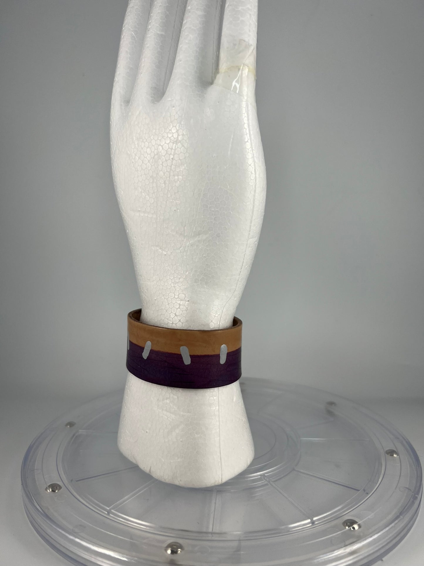 "Burned" Leather Bracelet