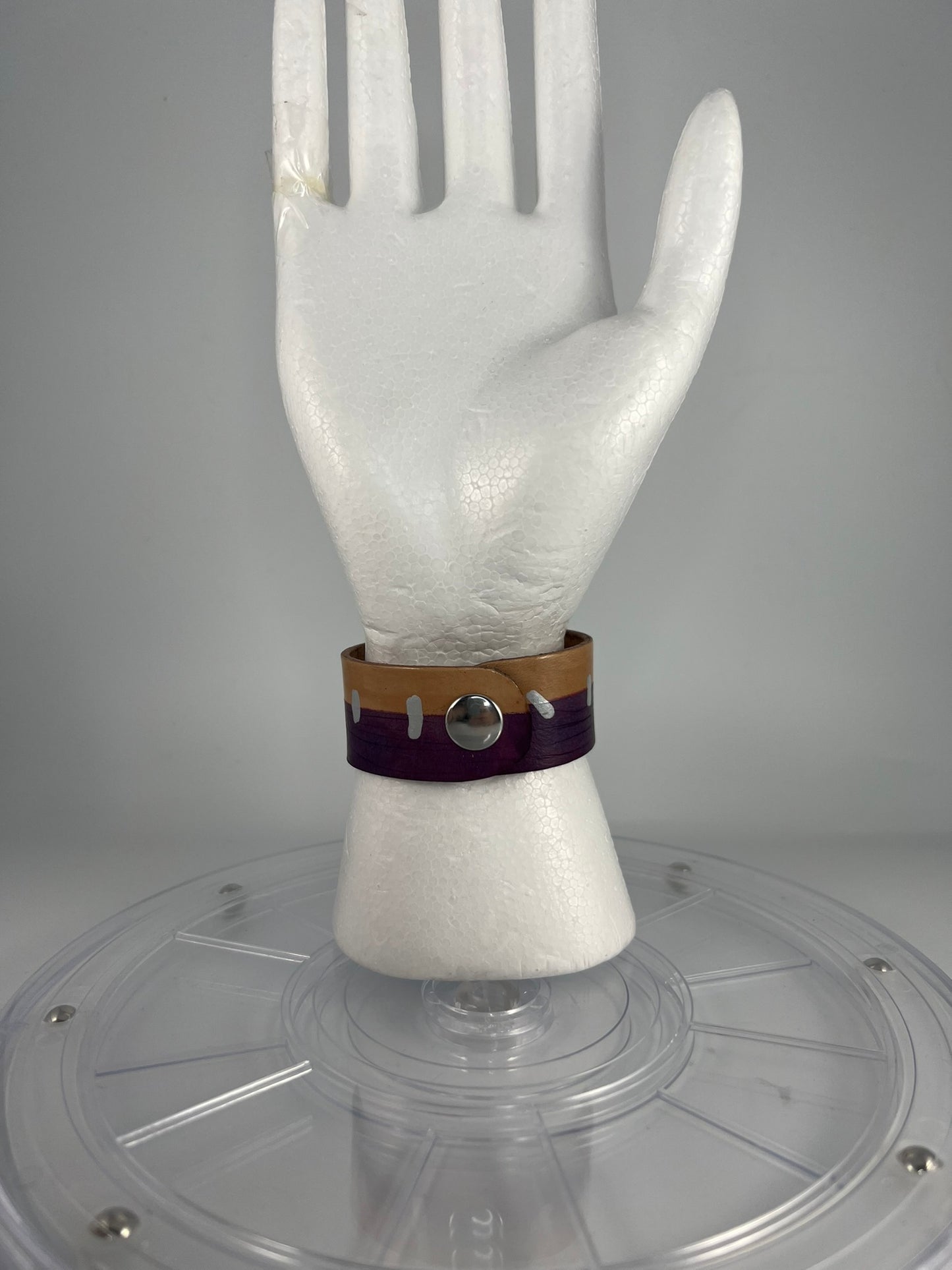 "Burned" Leather Bracelet