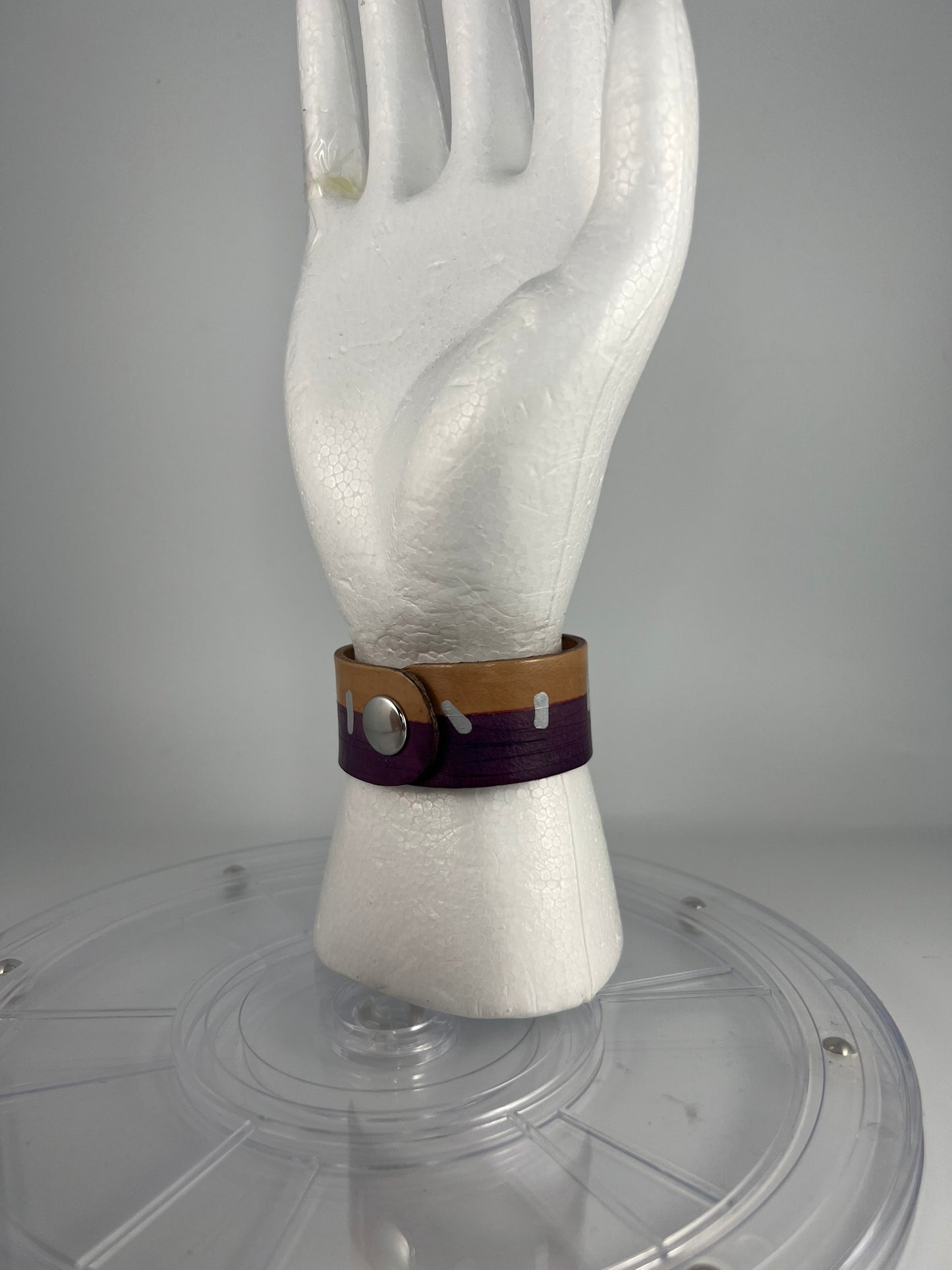 "Burned" Leather Bracelet