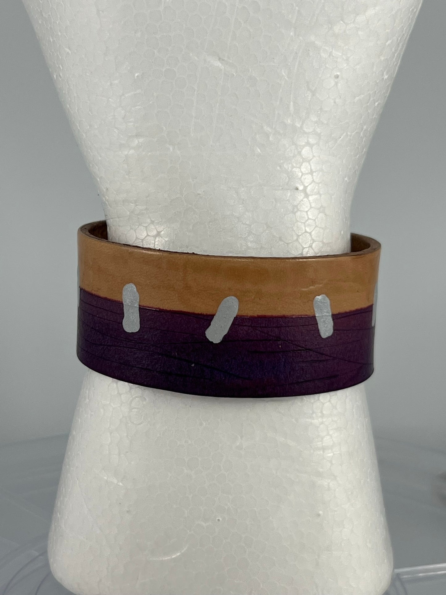 "Burned" Leather Bracelet