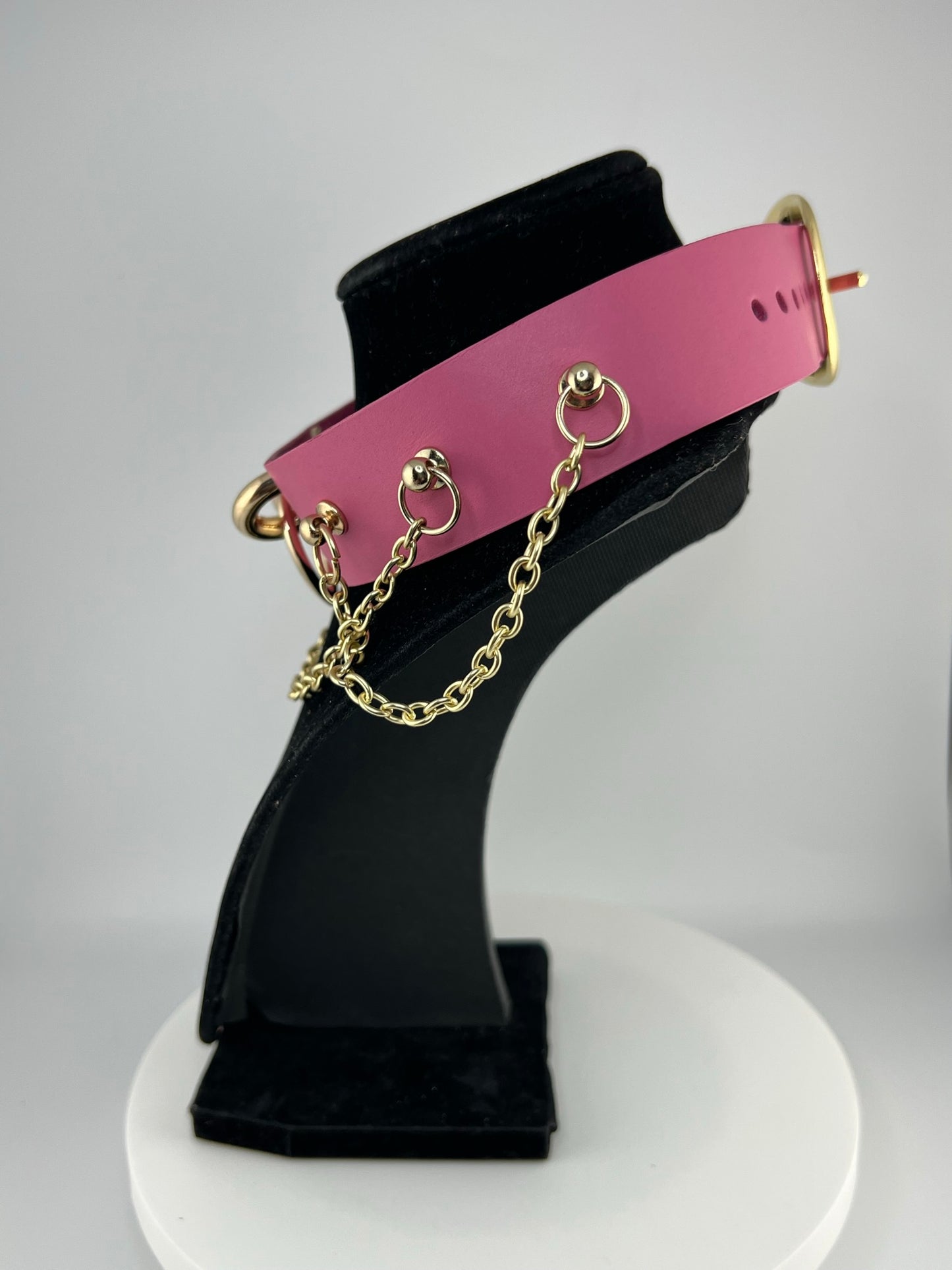 Pink Cupid Leather Collar