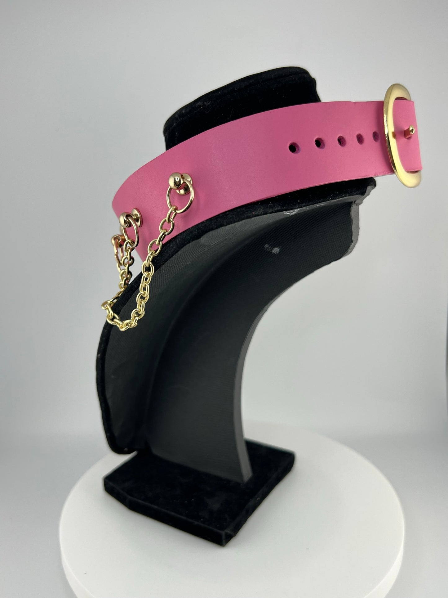 Pink Cupid Leather Collar