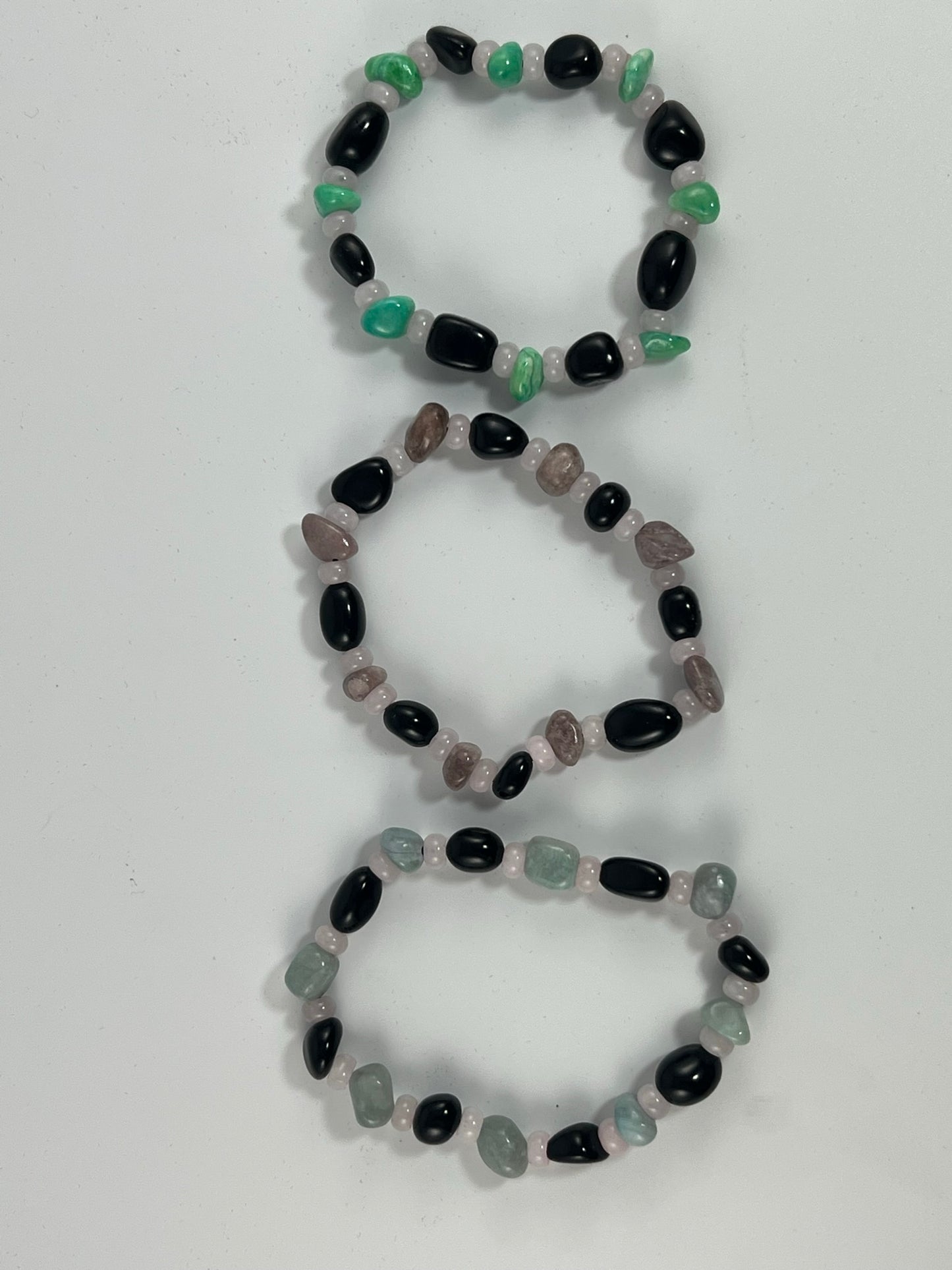 Ocean Pebble Beaded Bracelets