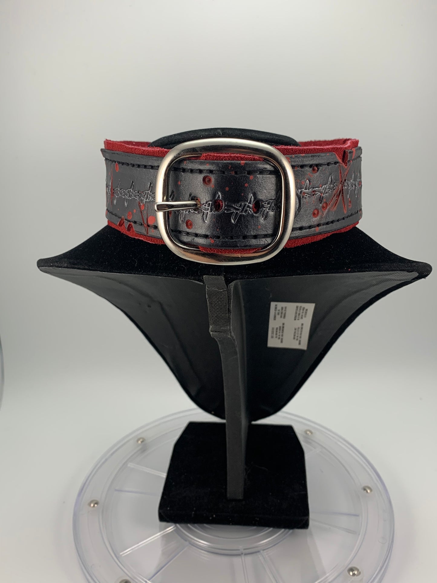 "Blood on the Wire" Leather Collar