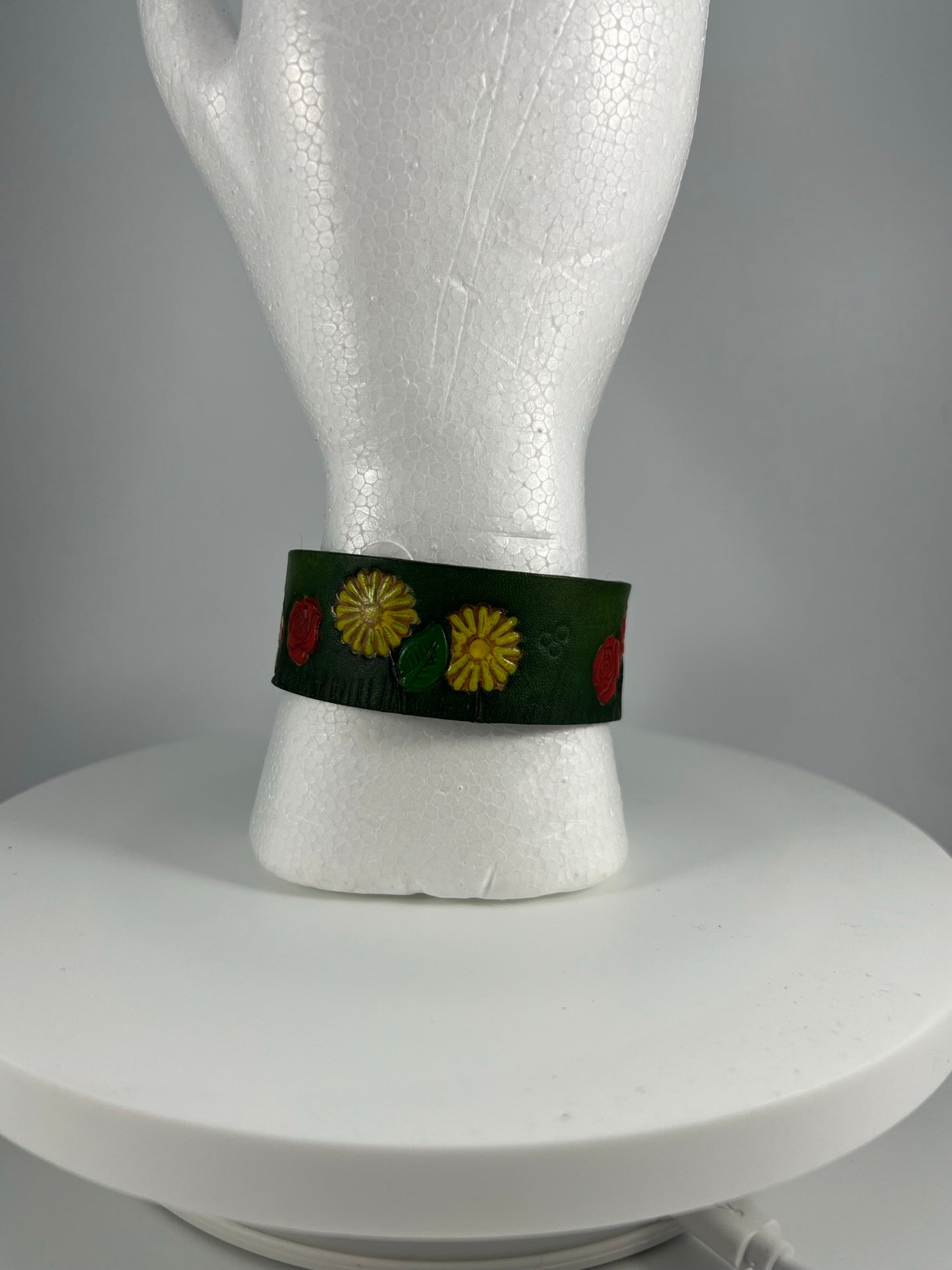 Nature Themed Leather Bracelet