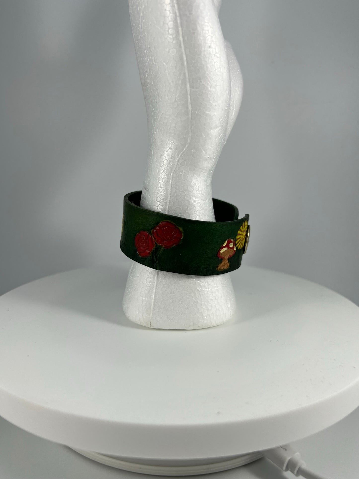 Nature Themed Leather Bracelet