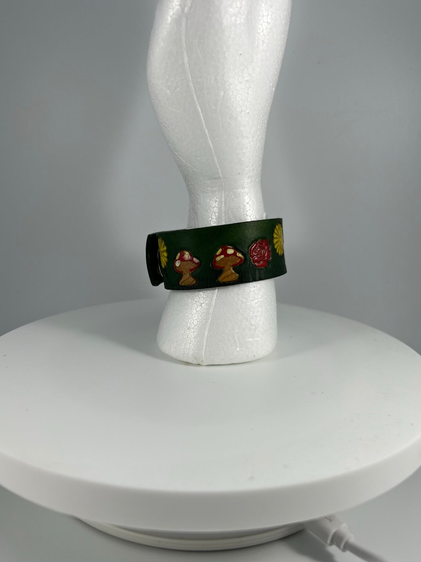 Nature Themed Leather Bracelet