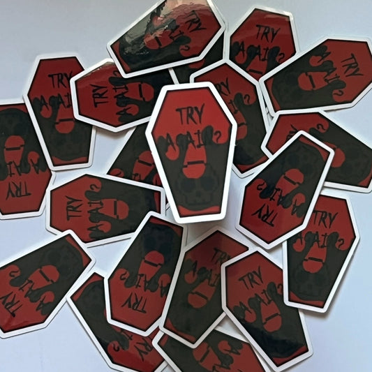 [Discounted] "Try Again" Vinyl Sticker