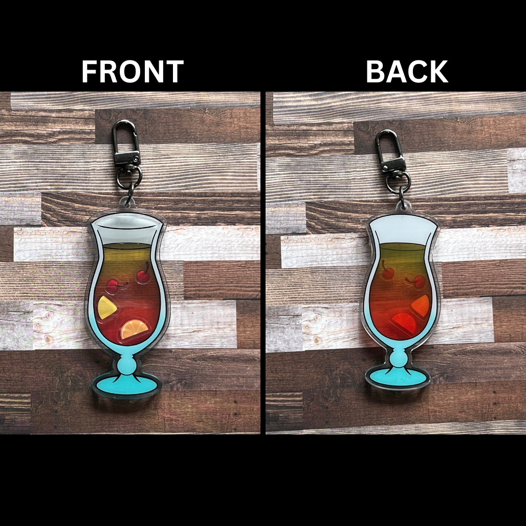Alcoholic Acrylic Shaker Keychains