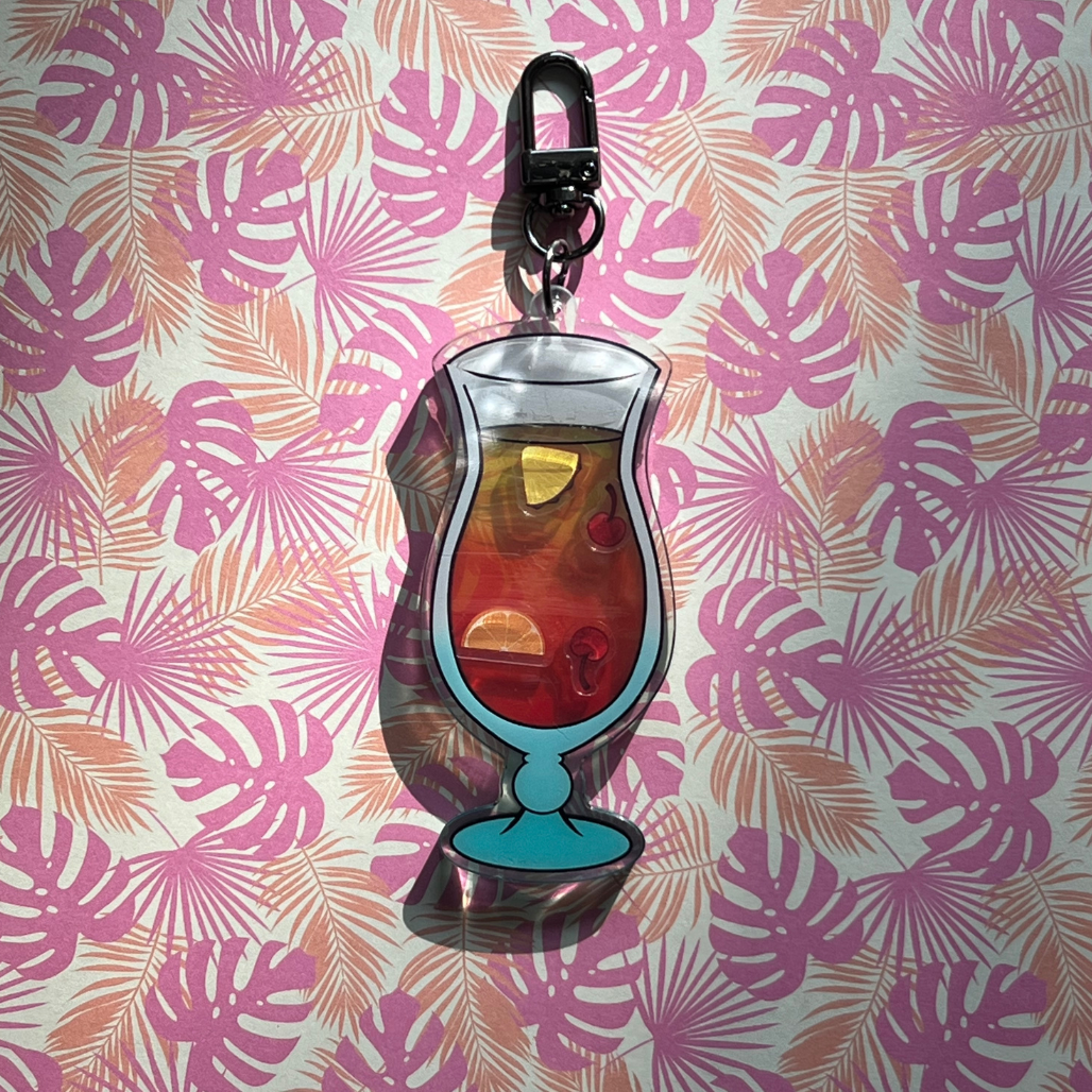 Alcoholic Acrylic Shaker Keychains