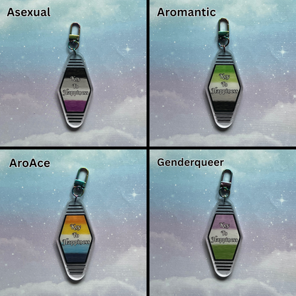 Pride Acrylic Hotel Key Keychain