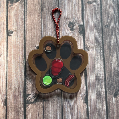 Paw Acrylic Shaker Keychains