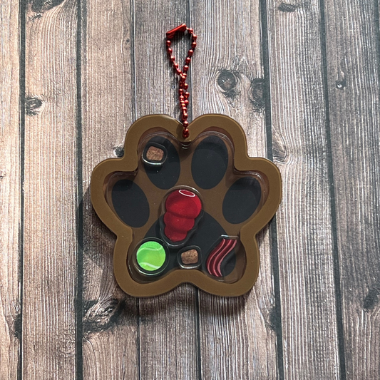 Paw Acrylic Shaker Keychains