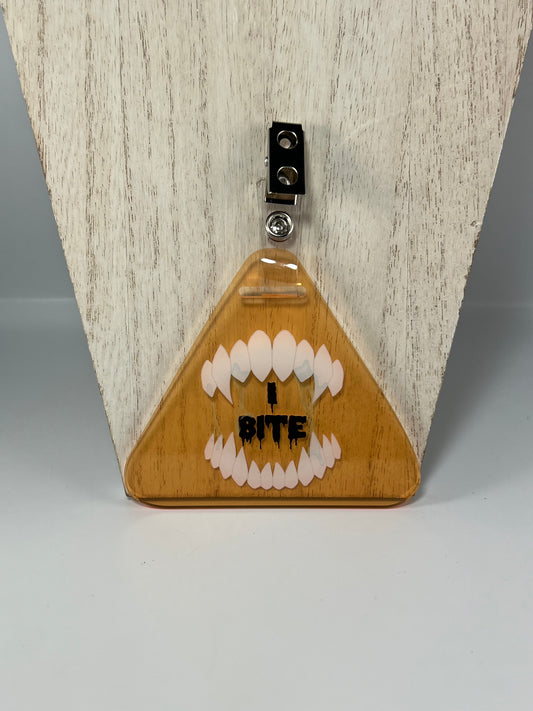 I Bite (Monster) Acrylic Badge