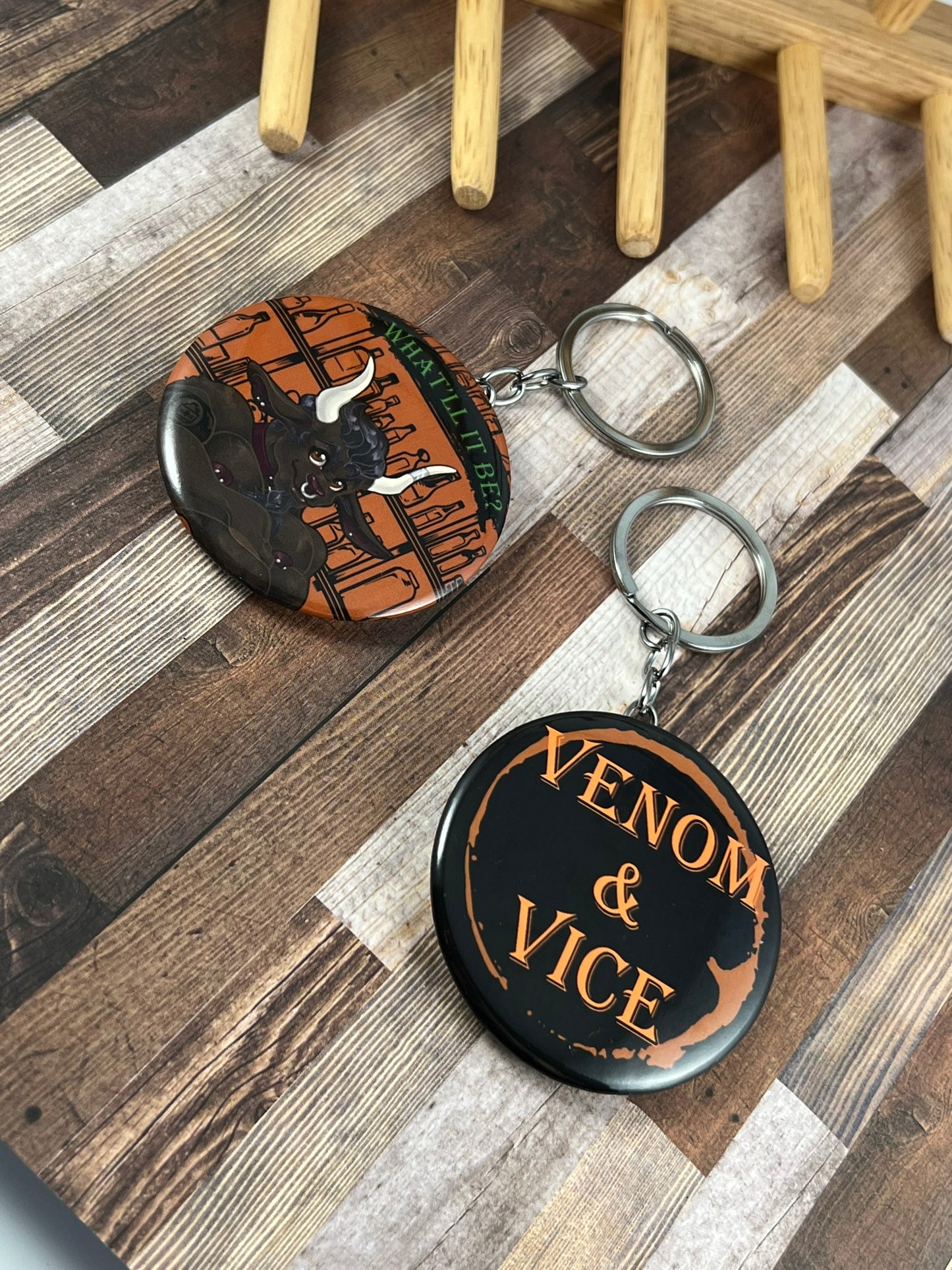 Bottle Opener Button Keychain