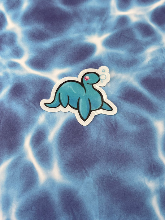 Bubbles the Loch Ness Clear Sticker