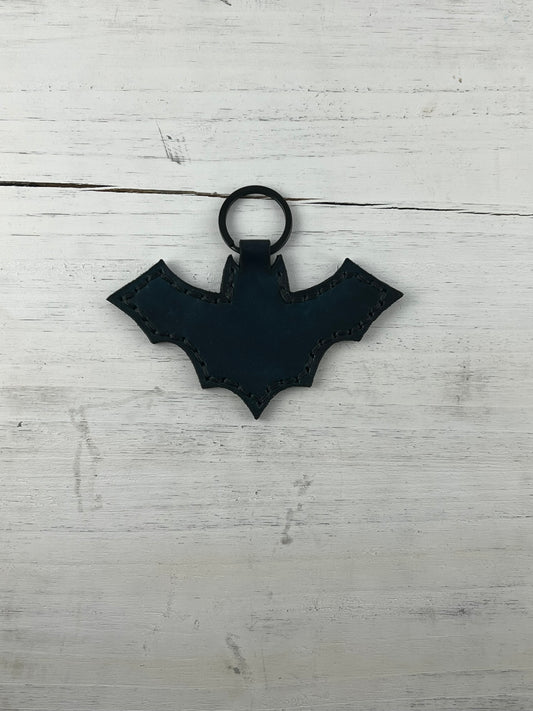 Bat Leather Keychain