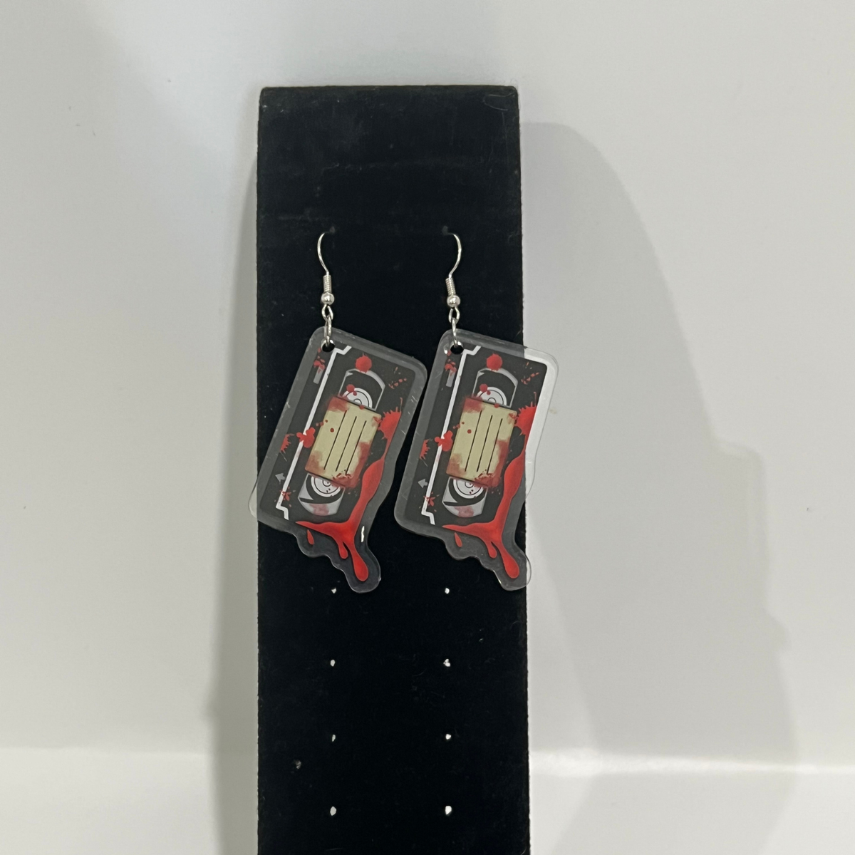 Bloody VHS Acrylic Earrings