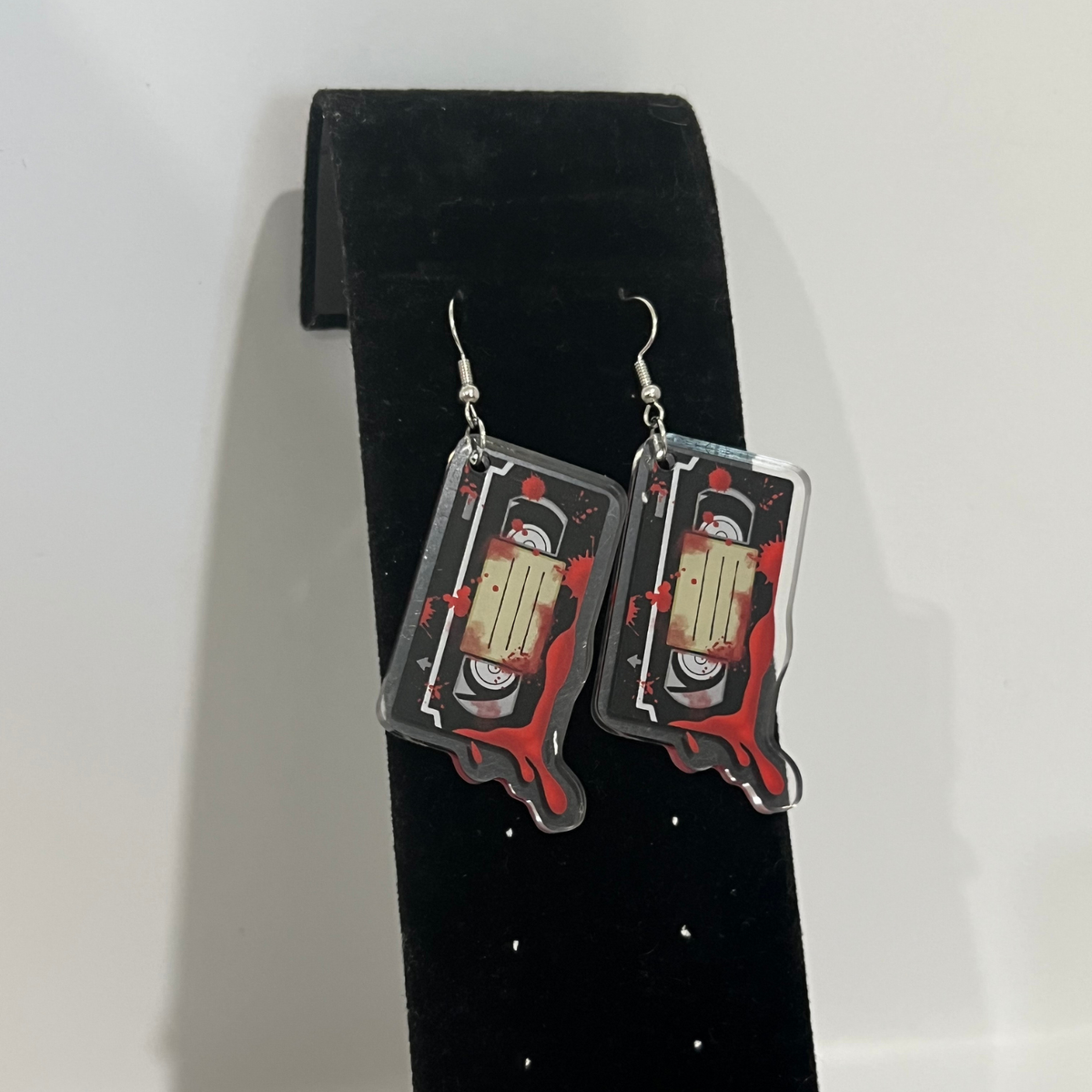 Bloody VHS Acrylic Earrings