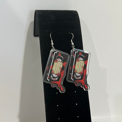 Bloody VHS Acrylic Earrings