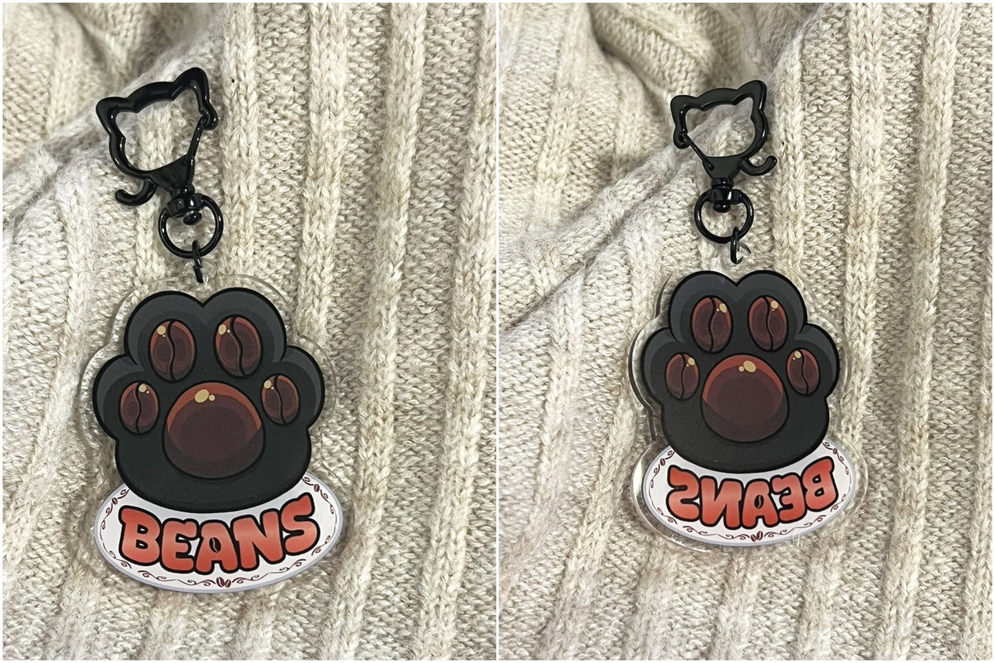 (DISCOUNT) Coffee Paw Acrylic Keychains