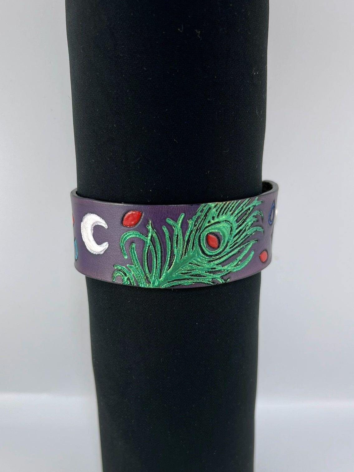 "Long May He Reign" Leather Cuff