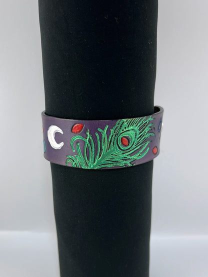 "Long May He Reign" Leather Cuff
