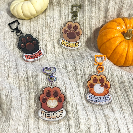 (DISCOUNT) Coffee Paw Acrylic Keychains