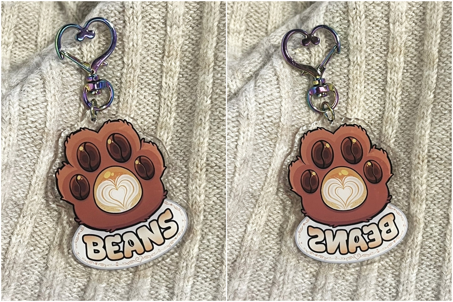 (DISCOUNT) Coffee Paw Acrylic Keychains