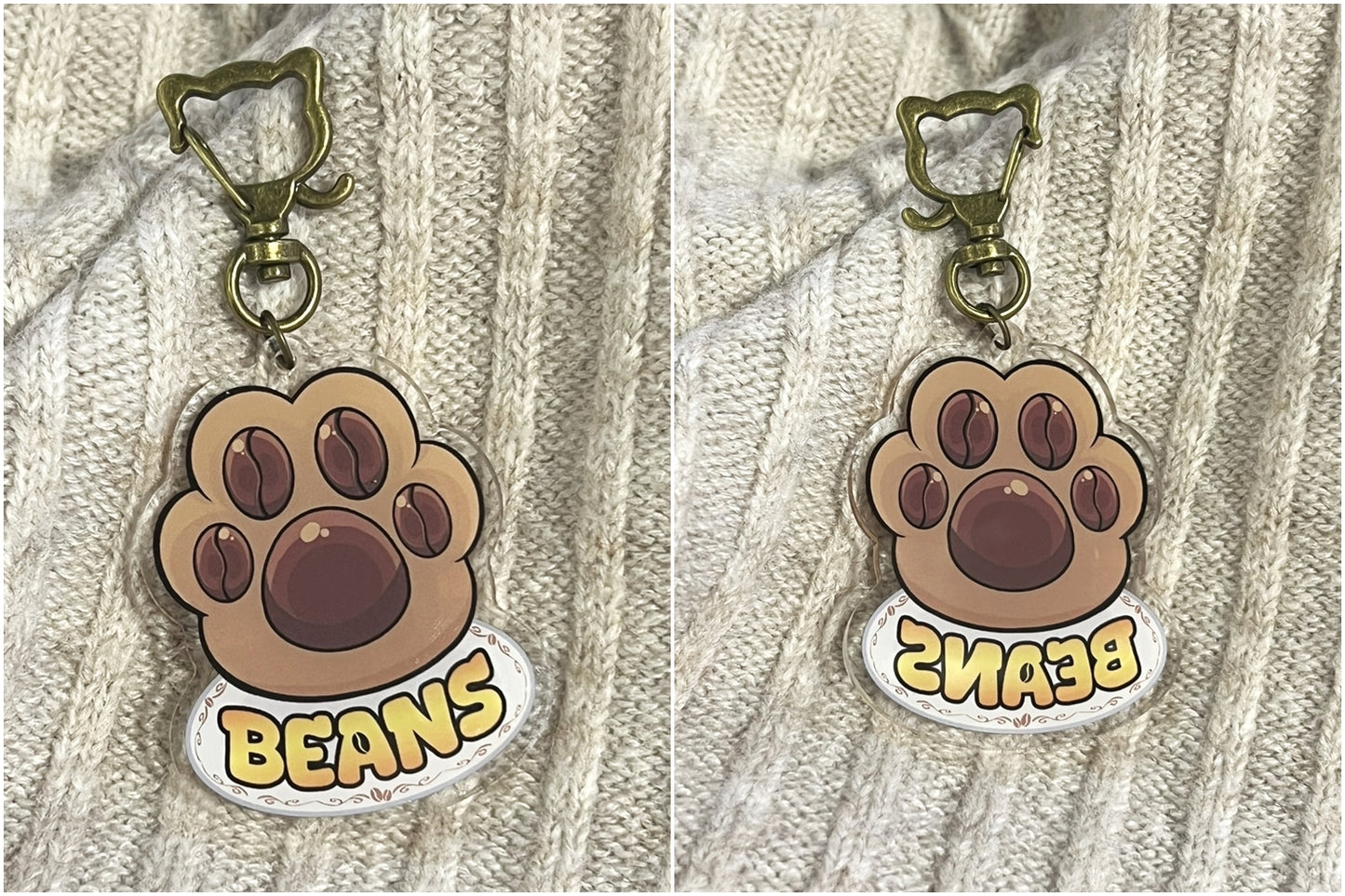 (DISCOUNT) Coffee Paw Acrylic Keychains