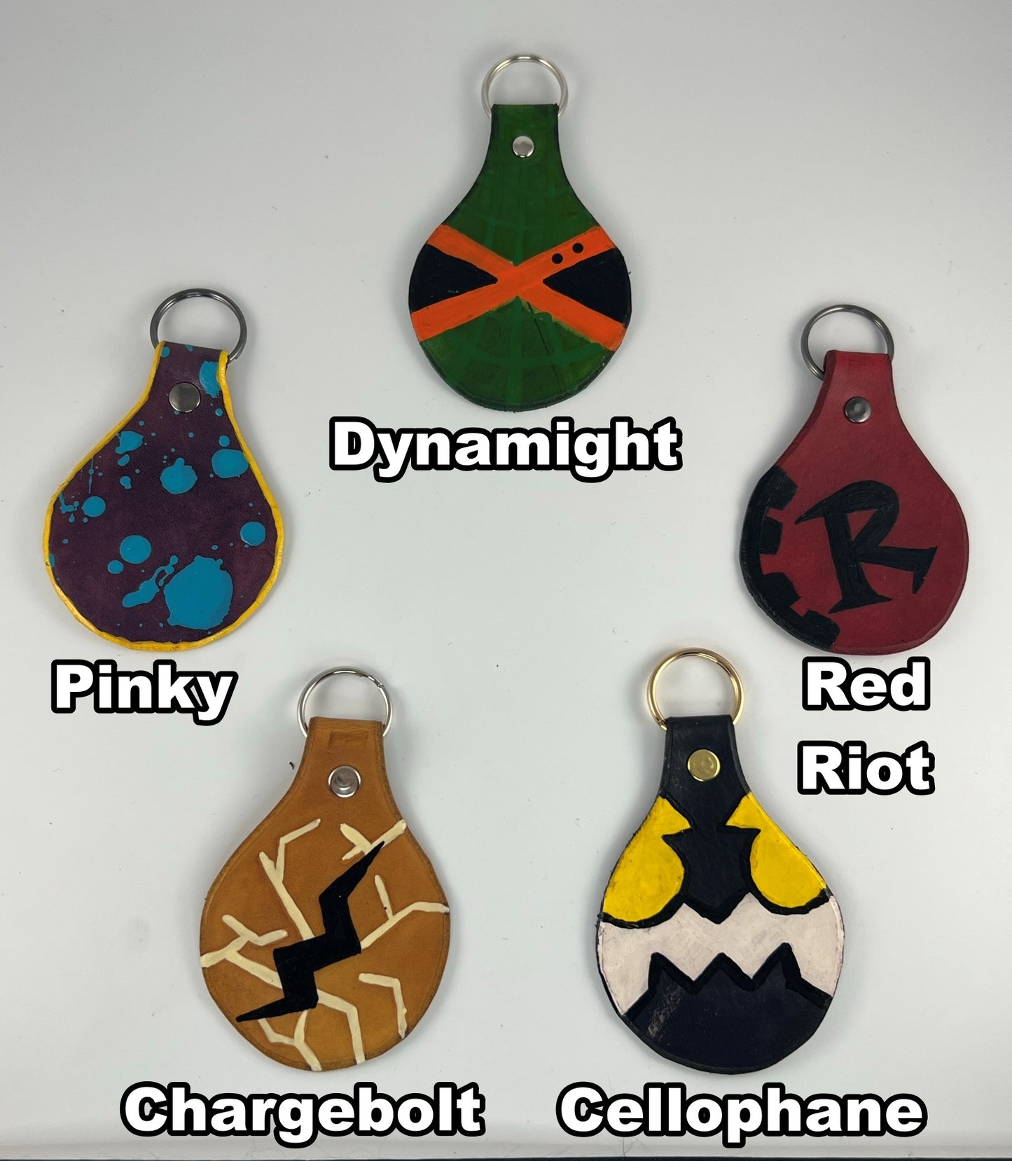 BNHA Inspired Leather Keychain Fob