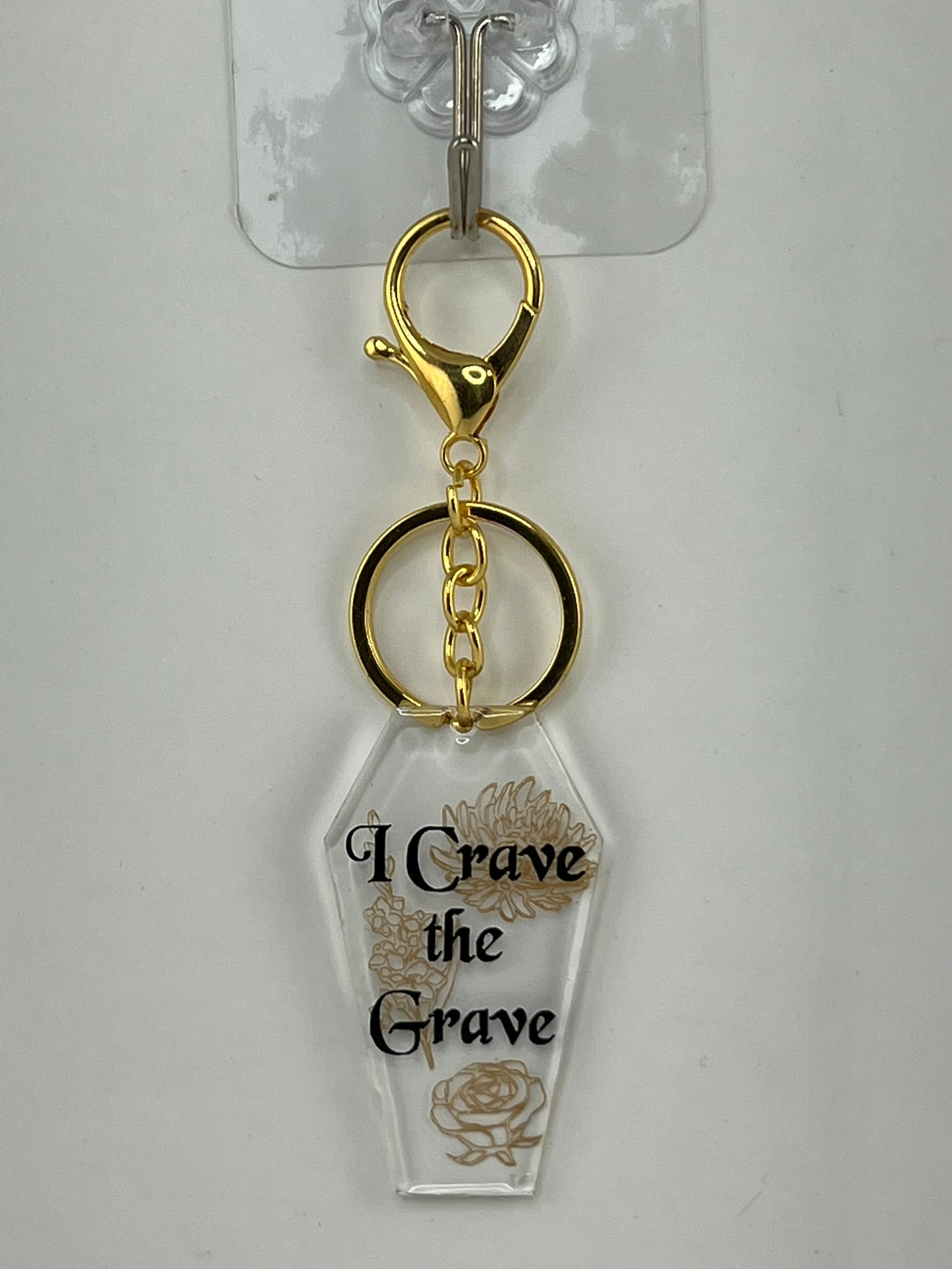 I Crave The Grave Acrylic Coffin Keychain